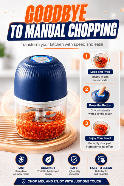 Electric Garlic Mincer and Grinder