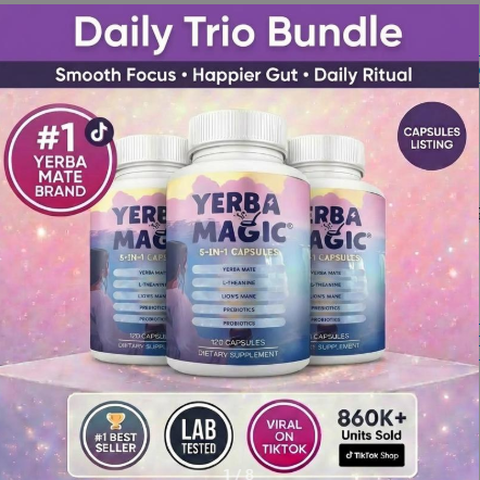 Yerba Magic Yerba Mate Capsules – Natural Energy & Focus Support (60 Capsules)