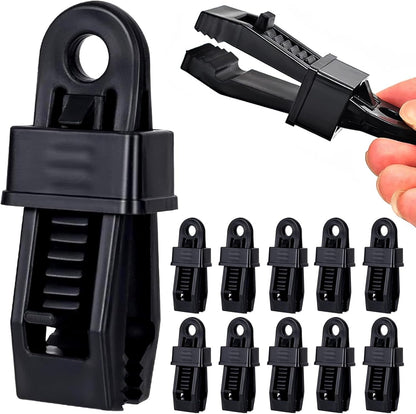 30 Heavy-Duty Tent Rope Clips – Windproof Canopy Clamps for Camping & Outdoor Use